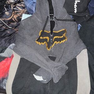 Men’s or woman’s Fox Racing Gray and Black Hoodie